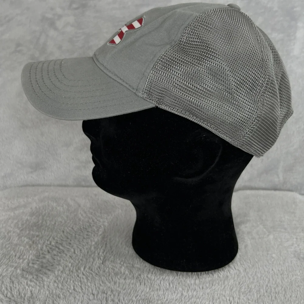 Under Armour American Flag Trucker Hat Gray Patriotic USA Mesh Snapback Cap